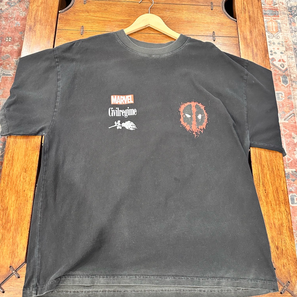 Marvel Black Deadpool Graphic Tee